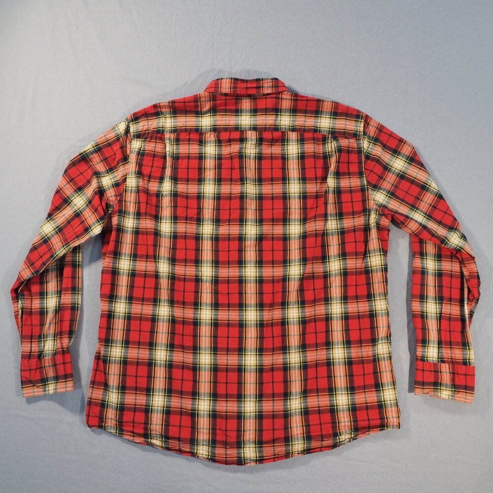 J Crew Shirt Men XXL Red Plaid Cotton Button Preppy Classic Casual Dress Western - Picture 2 of 9
